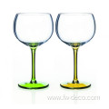 380ml wine glass balloon colored stem gin glasses